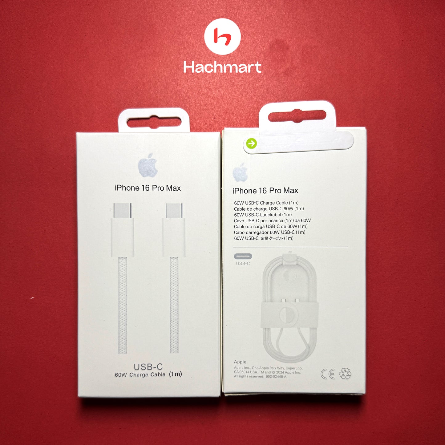 Phone 16 Pro Max 60W Type C To C PD Fast Charging Nylon Cable (1 Meter)