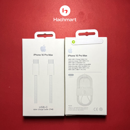 Phone 16 Pro Max 60W Type C To C PD Fast Charging Nylon Cable (1 Meter)