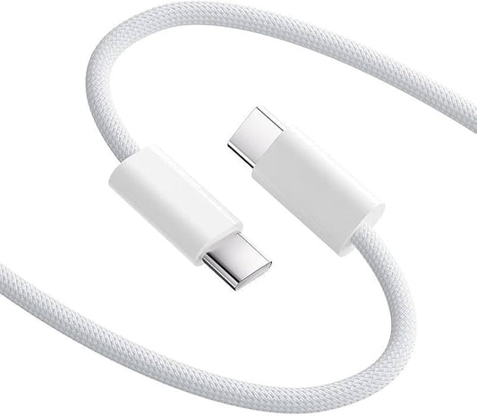 Phone 16 Pro Max 60W Type C To C PD Fast Charging Nylon Cable (1 Meter)